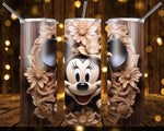 New! Designs 20 Oz Tumblers Cartoons Carved in Wood 875