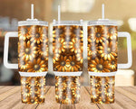 New! Designs 40 Oz Tumblers 3D Flowers 01