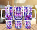 New! Designs 40 Oz Tumblers 3D Flowers 01