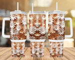 New! Designs 40 Oz Tumblers 3D Flowers 01