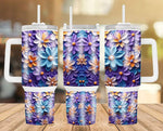 New! Designs 40 Oz Tumblers 3D Flowers 01