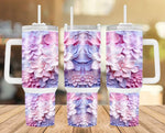 New! Designs 40 Oz Tumblers 3D Flowers 01