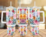 New! Designs 40 Oz Tumblers 3D Flowers 01