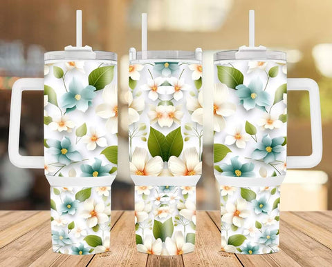 3D Flower Tumbler L 3D Flower Cup L Flower Tumbler L Flower Cup L