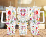 New! Designs 40 Oz Tumblers 3D Flowers 01