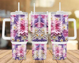 New! Designs 40 Oz Tumblers 3D Flowers 01