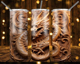New! Designs 20 Oz Tumblers Mystical designs carved in wood 897