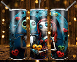 New! Designs 20 Oz Tumbler Jack and Sally 893