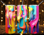 New! Designs 20 Oz Tumblers 3D paint dripping 880