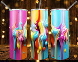 New! Designs 20 Oz Tumblers 3D paint dripping 880