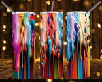 New! Designs 20 Oz Tumblers 3D paint dripping 880