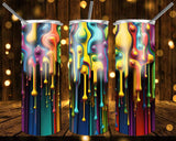 New! Designs 20 Oz Tumblers 3D paint dripping 880