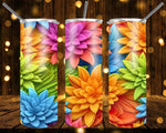 New! Designs 20 Oz Tumblers Flowers Raibow 879