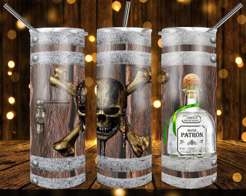 New! Designs 20 Oz Tumblers Skull Pirate Drinks 876