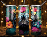 New! Designs 20 Oz Tumblers 3d dogs in flowers