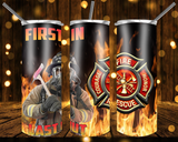 New! Designs 20 Oz Tumbler Fireman and Police 525