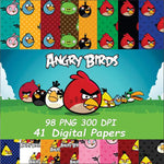 New! Designs Clipart Angry Birds and Digital Papers 01