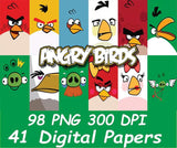 New! Designs Clipart Angry Birds and Digital Papers 01