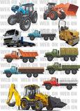 New! Designs Big trucks and Tractor collection 03