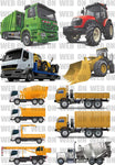 New! Designs Big trucks and Tractor collection 03