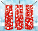 New ! Designs 20 oz Skinny tumblers Merry Christmas 05