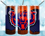 New! Designs 20 oz Skinny Tumblers Football Usa 17