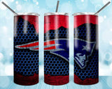 New! Designs 20 oz Skinny Tumblers Football Usa 17