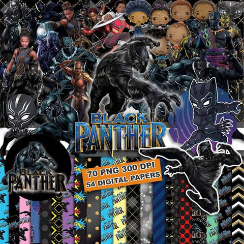 New! Designs Scrapbook Black Panther 01