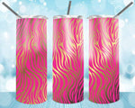 New! Designs 2O Oz Tumblers gold zebra 79