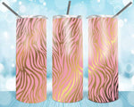 New! Designs 2O Oz Tumblers gold zebra 79