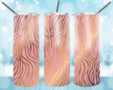 New! Designs 2O Oz Tumblers gold zebra 79