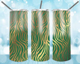 New! Designs 2O Oz Tumblers gold zebra 79