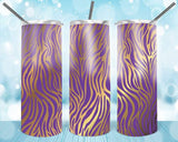 New! Designs 2O Oz Tumblers gold zebra 79