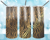 New! Designs 2O Oz Tumblers gold zebra 79