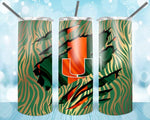 New! Designs 2O Oz Tumblers hurricanes college 85