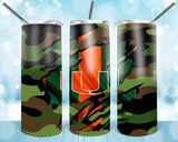 New! Designs 2O Oz Tumblers hurricanes college 85