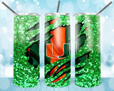 New! Designs 2O Oz Tumblers hurricanes college 85