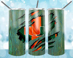 New! Designs 2O Oz Tumblers hurricanes college 85