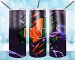 New! Designs 2O Oz Tumblers hurricanes college 85