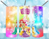 New! Designs 2O Oz Tumblers Princesses and pets 86