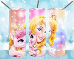 New! Designs 2O Oz Tumblers Princesses and pets 86