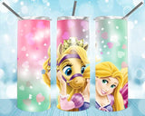 New! Designs 2O Oz Tumblers Princesses and pets 86