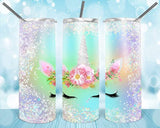 ew! Designs 20 Oz Tumblers Rainbow and Unicorns Glitter 96