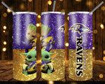 New! Designs 20 Oz Tumblers Baby yoda and Groot american football 162
(Part 01)