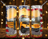 New! Designs 20 Oz Tumblers School Bus Drive 197