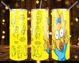 New! Designs 20 Oz Tumblers The Simpsons 266