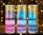 New! Designs 20 Oz Tumblers Rainbow Glitter 287