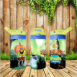 New! Designs 12 Oz Tumbler Flip Top Kids Spongebob 007