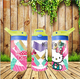 New! Designs 12 Oz Tumbler Flip Top Kids Hello Kitty 09