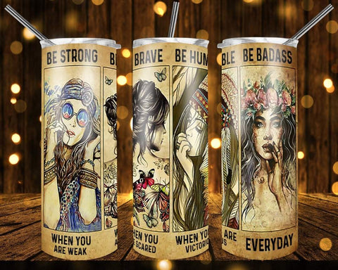 New! Designs 20 Oz Tumblers Be Strong 486
